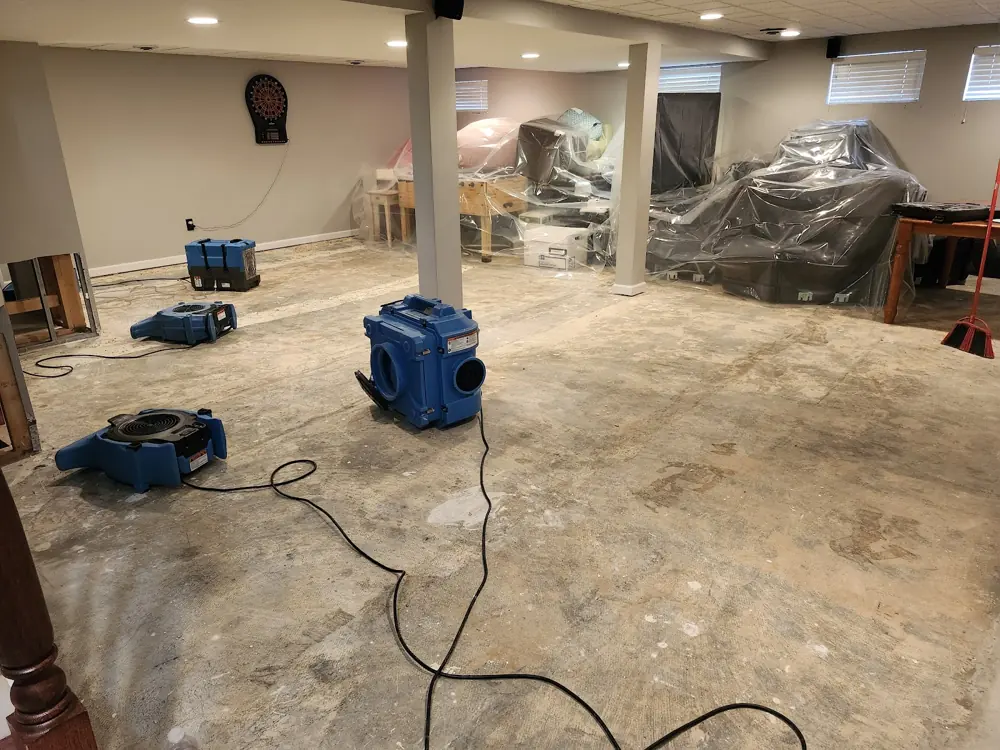 Restoration equipment on a Rancho Cucamonga job