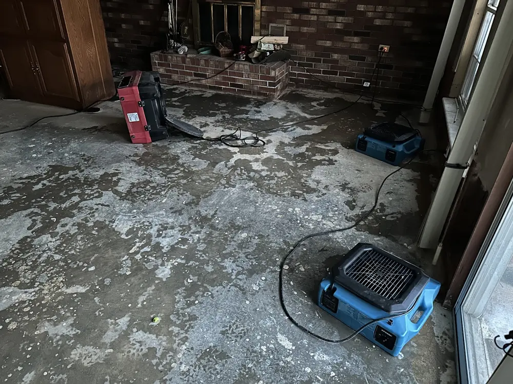 Restoration equipment on a Rancho Cucamonga job