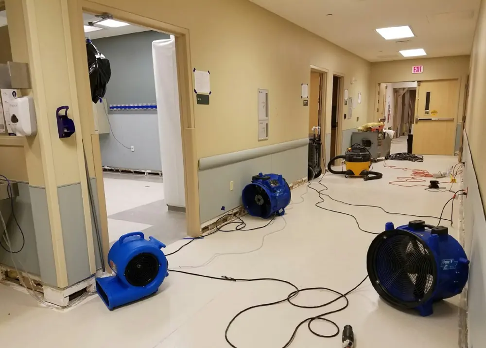 Restoration equipment on a Rancho Cucamonga job